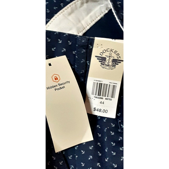 Mens Size 44 Dockers Perfect Shorts Classic Fit Navy Blue 100% Cotton NWT $48.00 - Picture 5 of 5